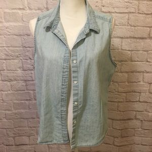 Light Wash Denim Vest